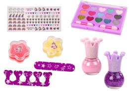LEAN Toys Zestaw Kosmetyków W Walizce Do Paznokci Makijażu Walizka Różowa 12 El.