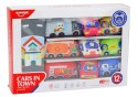 LEAN Toys Zestaw Miękkich Samochodzików Mata Do Zabawy 9 Sztuk