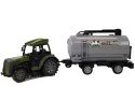 LEAN Toys Zielony Traktor z Przyczepą Cysterna Na Mleko Zdalnie Sterowany 2.4G