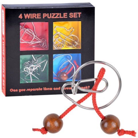 Zestaw łamigłówek metalowych puzzle układanka logiczna ZA1132 Zestaw łamigłówek metalowych puzzle układanka logiczna ZA1132