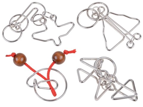 Zestaw łamigłówek metalowych puzzle układanka logiczna ZA1132 Zestaw łamigłówek metalowych puzzle układanka logiczna ZA1132