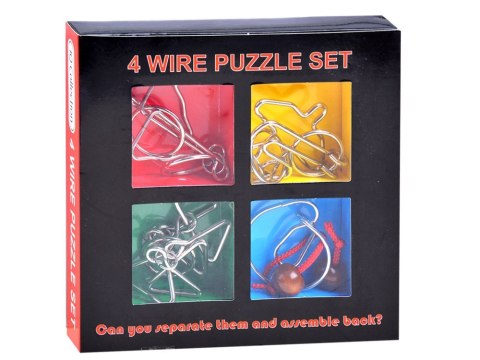 Zestaw łamigłówek metalowych puzzle układanka logiczna ZA1132 Zestaw łamigłówek metalowych puzzle układanka logiczna ZA1132