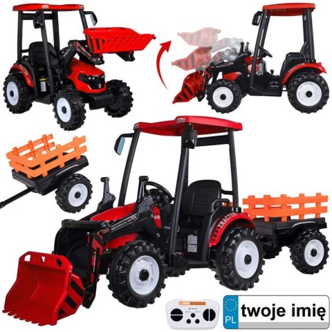 Duży TRAKTOR elektryczny na akumulator dla dziecka przyczepa łyżka PA0320 Duży TRAKTOR elektryczny na akumulator dla dziecka przyczepa łyżka PA0320