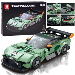 Klocki techniczne Sportowe auto DB12 ZIELONE spojler316-ele ZA5789