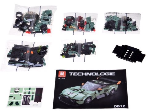 Klocki techniczne Sportowe auto DB12 ZIELONE spojler316-ele ZA5789 Klocki techniczne Sportowe auto DB12 ZIELONE spojler316-ele ZA5789