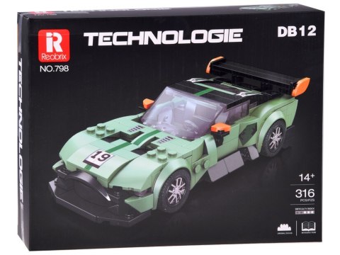 Klocki techniczne Sportowe auto DB12 ZIELONE spojler316-ele ZA5789 Klocki techniczne Sportowe auto DB12 ZIELONE spojler316-ele ZA5789
