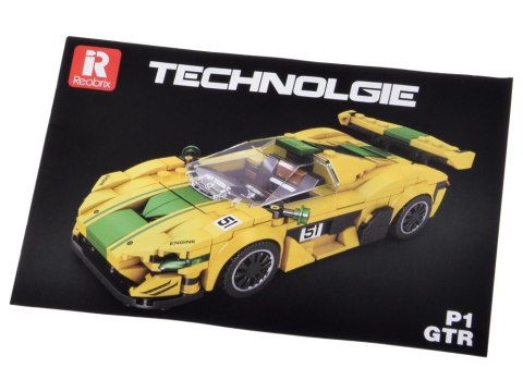Klocki techniczne Sportowe auto P1 GTR ŻÓŁTO-ZIELONE 368-ele ZA5781 Klocki techniczne Sportowe auto P1 GTR ŻÓŁTO-ZIELONE 368-ele ZA5781