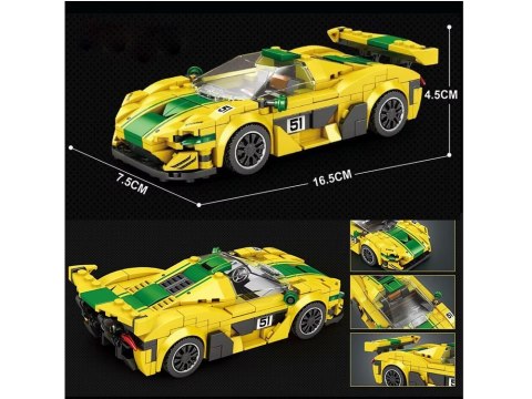 Klocki techniczne Sportowe auto P1 GTR ŻÓŁTO-ZIELONE 368-ele ZA5781 Klocki techniczne Sportowe auto P1 GTR ŻÓŁTO-ZIELONE 368-ele ZA5781