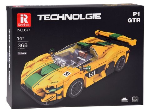 Klocki techniczne Sportowe auto P1 GTR ŻÓŁTO-ZIELONE 368-ele ZA5781 Klocki techniczne Sportowe auto P1 GTR ŻÓŁTO-ZIELONE 368-ele ZA5781