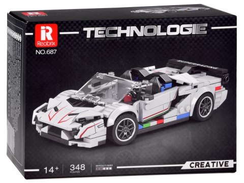Klocki techniczne Supersportowe auto BIAŁY KABRIOLET spojler 348-ele ZA5787 Klocki techniczne Supersportowe auto BIAŁY KABRIOLET spojler 348-ele ZA5787