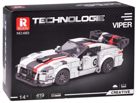 Klocki techniczne Supersportowe auto BIAŁY VIPER spojler 419-ele ZA5784 Klocki techniczne Supersportowe auto BIAŁY VIPER spojler 419-ele ZA5784