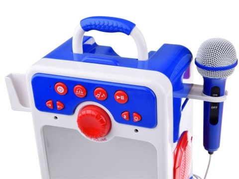 Muzyczny głośnik niebieski Boombox dla dzieci z mikrofonem IN0167 Muzyczny głośnik niebieski Boombox dla dzieci z mikrofonem IN0167