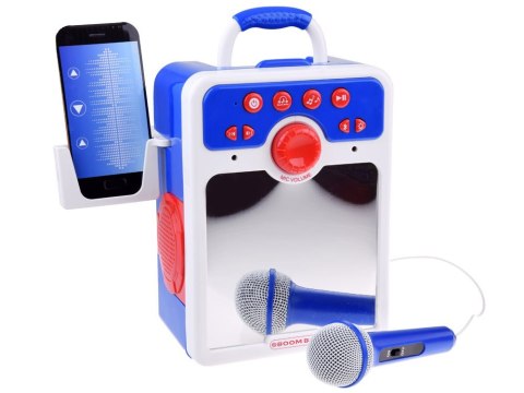Muzyczny głośnik niebieski Boombox dla dzieci z mikrofonem IN0167 Muzyczny głośnik niebieski Boombox dla dzieci z mikrofonem IN0167