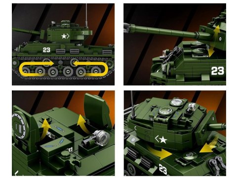 Reobrix Licencjonowane Klocki Czołg Sherman M4A3E8 836 ele ZA5806 Reobrix Licencjonowane Klocki Czołg Sherman M4A3E8 836 ele ZA5806