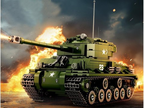 Reobrix Licencjonowane Klocki Czołg Sherman M4A3E8 836 ele ZA5806 Reobrix Licencjonowane Klocki Czołg Sherman M4A3E8 836 ele ZA5806