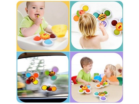 Zabawka Sensoryczna Fidget Spinner z Przyssawką 3 szt ZA5340 Zabawka Sensoryczna Fidget Spinner z Przyssawką 3 szt ZA5340