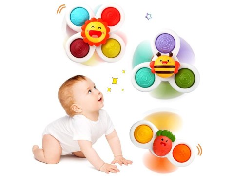 Zabawka Sensoryczna Fidget Spinner z Przyssawką 3 szt ZA5340 Zabawka Sensoryczna Fidget Spinner z Przyssawką 3 szt ZA5340