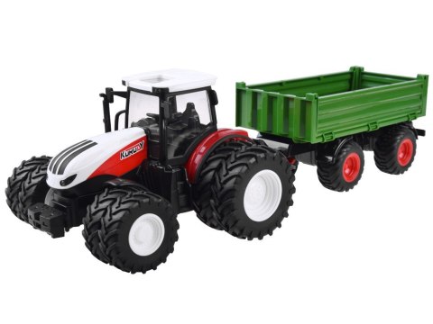 Zdalnie sterowany Duży CZERWONY TRAKTOR z przyczepą + Światło RC0602 Zdalnie sterowany Duży CZERWONY TRAKTOR z przyczepą + Światło RC0602