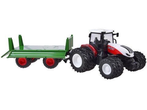 Zdalnie sterowany Duży CZERWONY TRAKTOR z przyczepą + Światło RC0602 Zdalnie sterowany Duży CZERWONY TRAKTOR z przyczepą + Światło RC0602