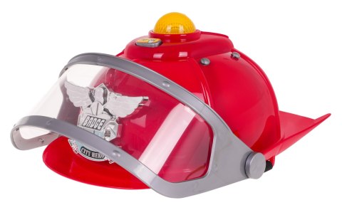 Interaktywny Kask Strażaka dla dzieci 3+ Dźwięki Syren + Światełka + Regulowany obwód Interaktywny Kask Strażaka dla dzieci 3+ Dźwięki Syren + Światełka + Regulowany obwód