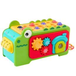 LEAN Toys Kostka Edukacyjna Sensoryczna Cymbałki Labirynt Krokodylek