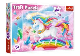 Trefl Puzzle Puzzle - 100 - W kryształowym świecie jednorożców - Trefl 16364