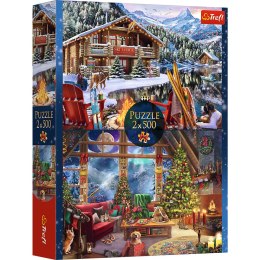 Trefl Puzzle Puzzle - 2x500 XMAS - Święta w górach - Trefl 37540