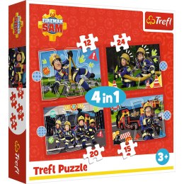 Trefl Puzzle Puzzle - 4w1 (12, 15, 20, 24) - Przygody strażaka Sama - Strażak Sam - Trefl 34632