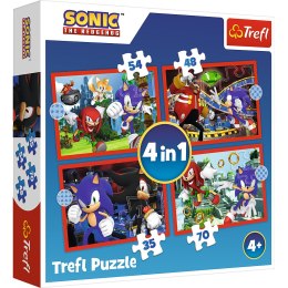 Trefl Puzzle Puzzle - 4w1 (35, 48, 54, 70) - Przygody Sonica - Trefl 34625