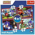 Trefl Puzzle Puzzle - 4w1 (35, 48, 54, 70) - Przygody Sonica - Trefl 34625