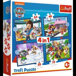 Trefl Puzzle Puzzle - 4w1 - Psie sprawy - Psi Patrol - Trefl 34650
