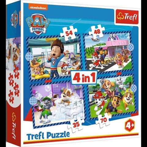 Trefl Puzzle Puzzle - 4w1 - Psie sprawy - Psi Patrol - Trefl 34650