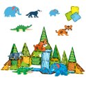 WOOPIE Klocki Magnetyczne Konstrukcyjne 3D Zestaw Edukacyjny Zwierzęta Dżungli 45el.