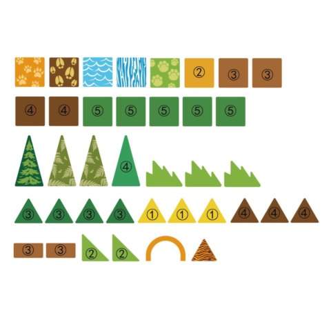 WOOPIE Klocki Magnetyczne Konstrukcyjne 3D Zestaw Edukacyjny Zwierzęta Dżungli 45el.