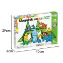 WOOPIE Klocki Magnetyczne Konstrukcyjne 3D Zestaw Edukacyjny Zwierzęta Dżungli 45el.