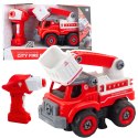 LEAN Toys Wóz Strażacki Z Wysięgnikiem Do Skręcania Zdalnie Sterowany Wkrętarka 2w1