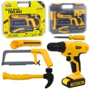LEAN Toys Zestaw Majsterkowicza Wiertarko-Wkrętarka Narzędzia Światła Dźwięki Walizka