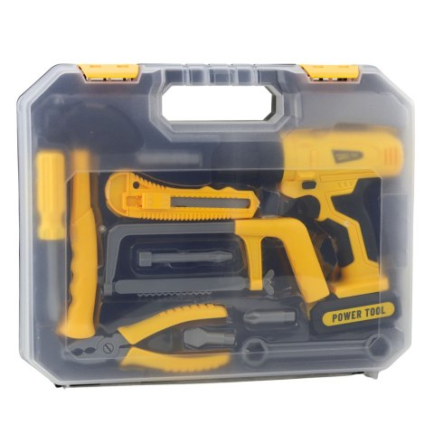 LEAN Toys Zestaw Majsterkowicza Wiertarko-Wkrętarka Narzędzia Światła Dźwięki Walizka