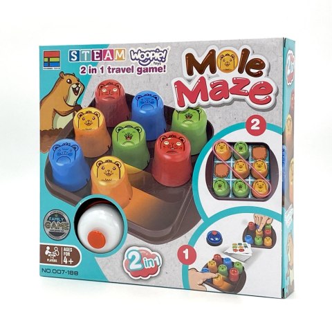 WOOPIE IQ Gra Logiczna Edukacyjno-Strategiczna 2w1 Kółko i Krzyżyk 8szt