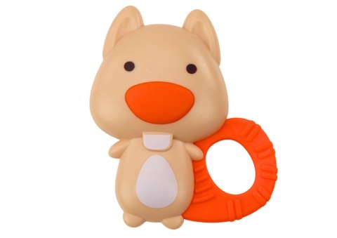 LEAN TOYS Zestaw Grzechotek Gryzaków Zwierzątka Kolorowe Pastelowe 4 Szt