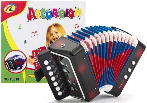 LEAN Toys Akordeon Instrument Dla Małego Muzyka Czarny