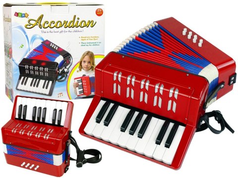 LEAN Toys Akordeon Instrument Muzyczny Dla Dzieci Muzyka Czerwony