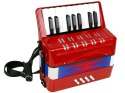 LEAN Toys Akordeon Instrument Muzyczny Dla Dzieci Muzyka Czerwony