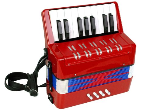 LEAN Toys Akordeon Instrument Muzyczny Dla Dzieci Muzyka Czerwony