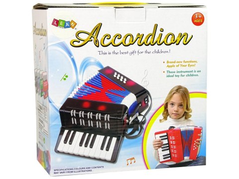 LEAN Toys Akordeon Instrument Muzyczny Dla Dzieci Muzyka Czerwony