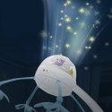 LEAN Toys Karuzela Do Łóżeczka Projektor Pilot Melodie Odgłosy Zwierząt Szary