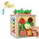 LEAN Toys Kostka Drewniana Edukacyjna Sensoryczna Wielofunkcyjna 6w1