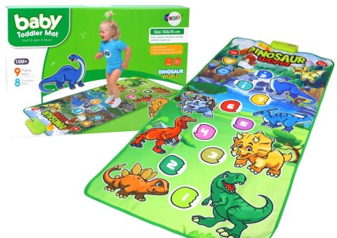 LEAN Toys Mata Taneczna Edukacyjna Interaktywna Dinozaury Dźwięki