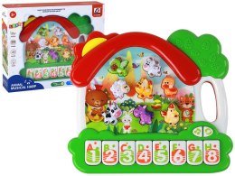 LEAN Toys Organki Pianinko Zwierzątka Do Nauki Angielskiego Panel Edukacyjny
