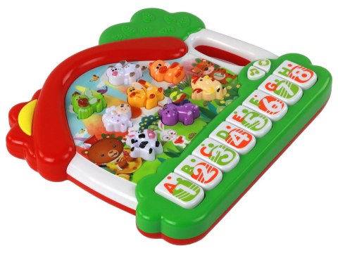 LEAN Toys Organki Pianinko Zwierzątka Do Nauki Angielskiego Panel Edukacyjny